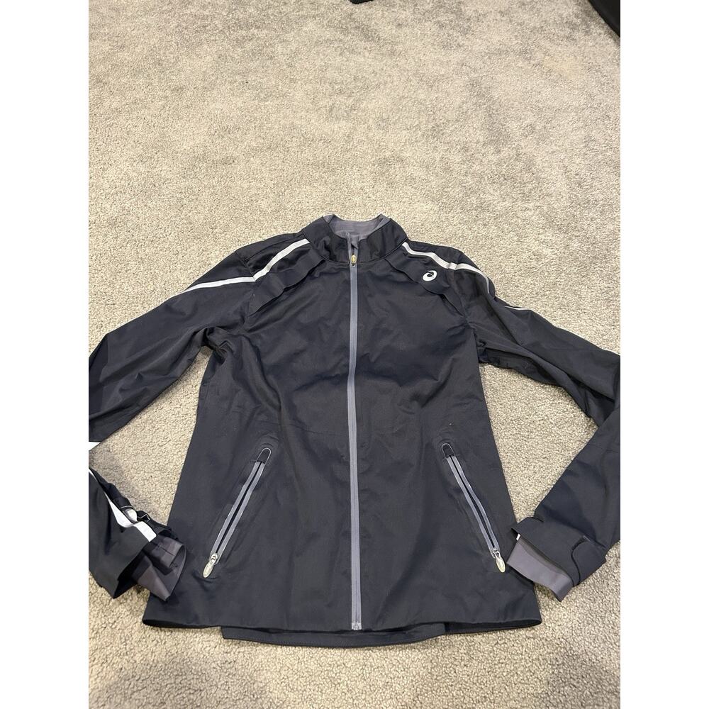 ASICS Men's Windbreaker Jacket Black Men's‎ Size Medium